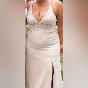 Revelry Gold Champagne Crepe dress size 18